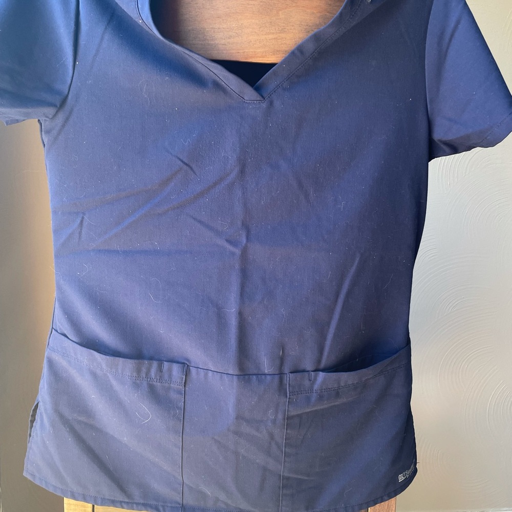 Grey’s Anatomy Scrub Top, Small, Navy